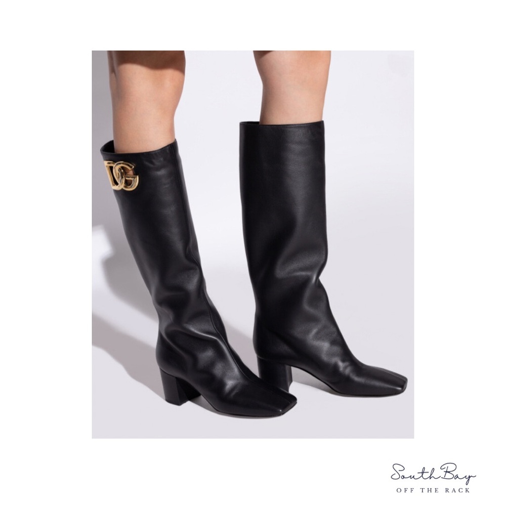 Brand NEW Dolce&Gabbana NAPPA LEATHER BOOTS Size US 10    EU 40